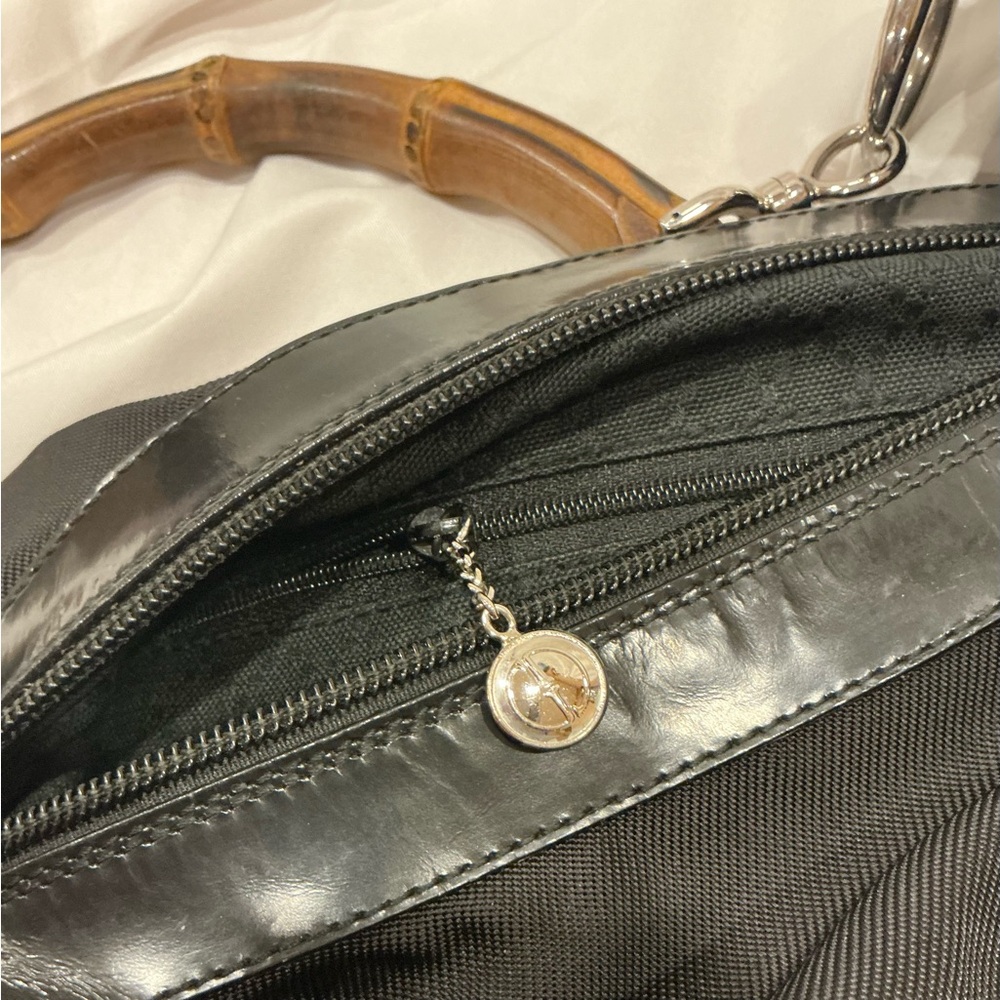 Authentic Gucci Bamboo Handle Nylon Shoulder Bag - Picture 12 of 13